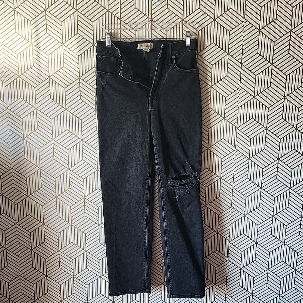 Madewell Black Distressed Jeans